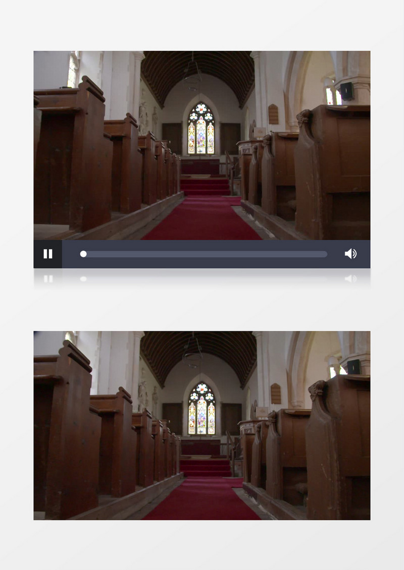 古老复古基督教堂内部实拍视频素材