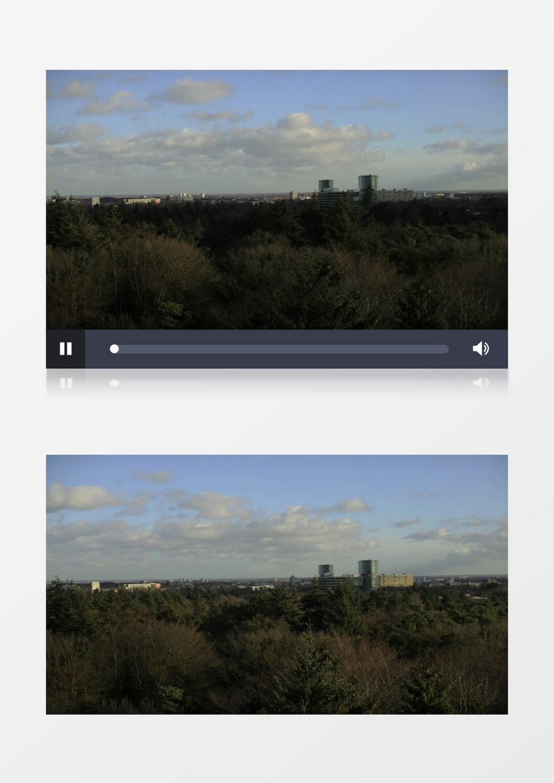 风云变幻的城市景观视频素材