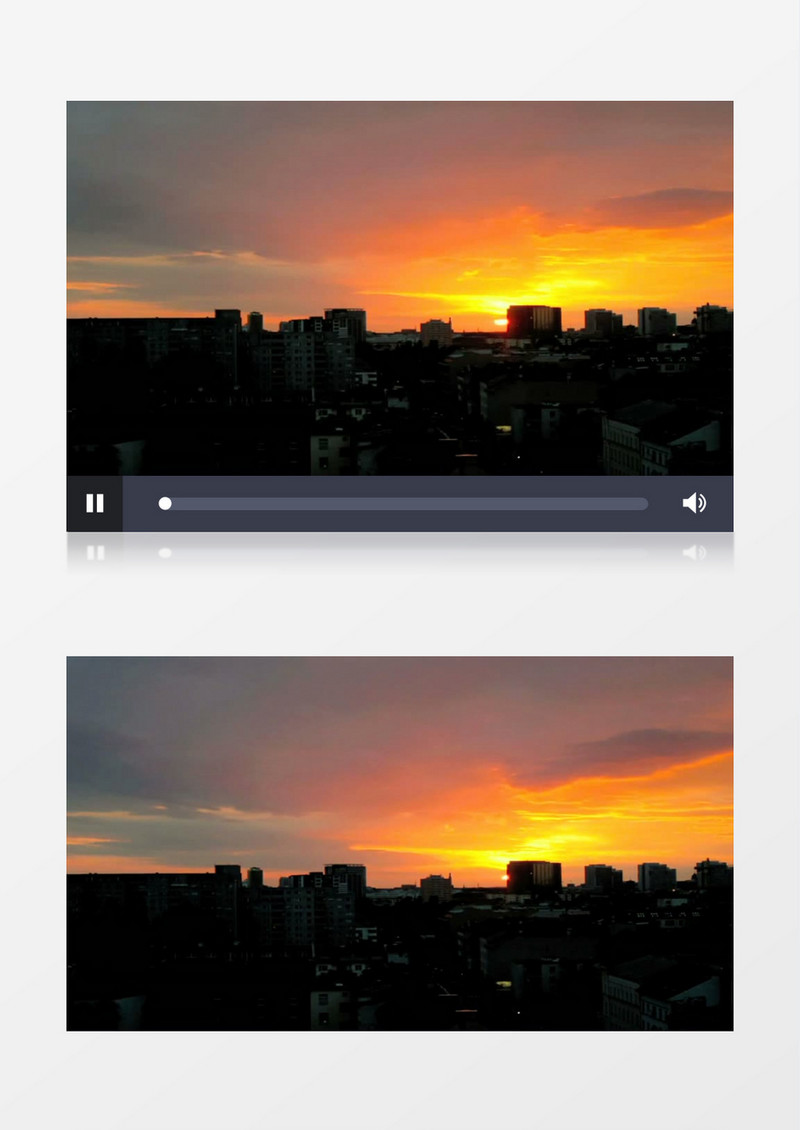 城市日落景观实拍视频