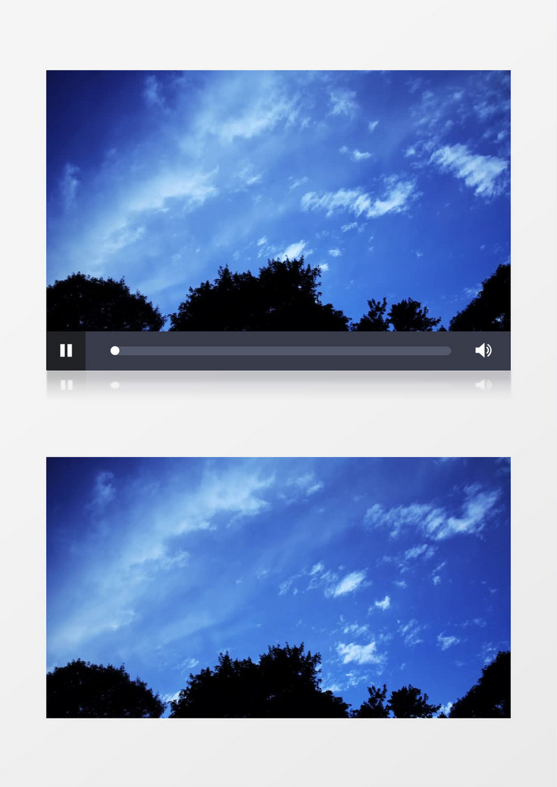 蓝色天空云彩流动实拍视频素材