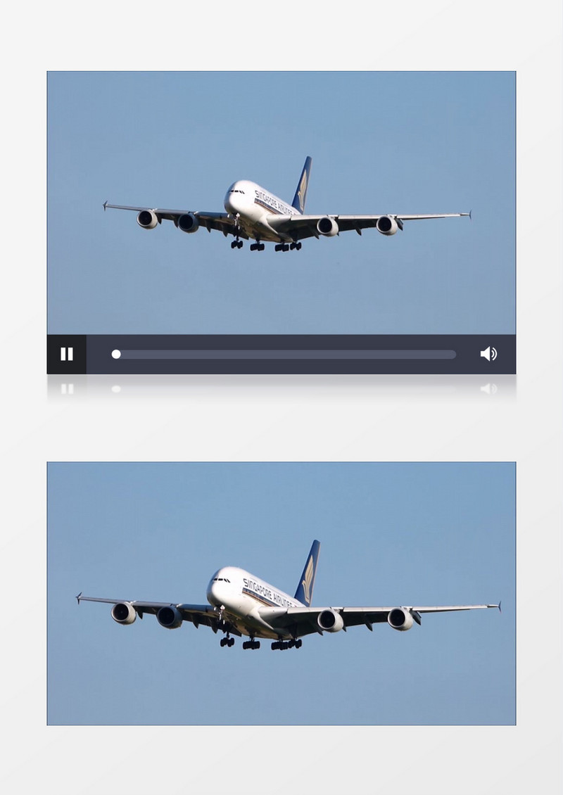 航空公司喷气式飞机机场着陆实拍视频素材