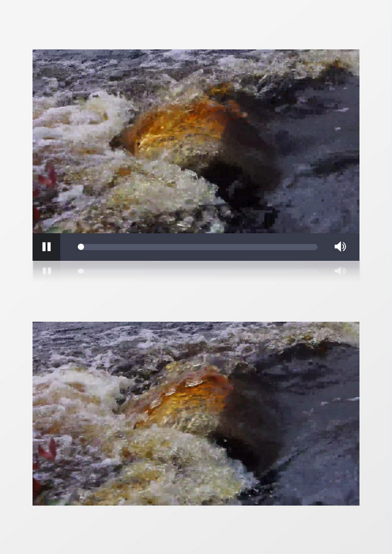 户外小溪河流瀑布湍急的河流实拍视频素材