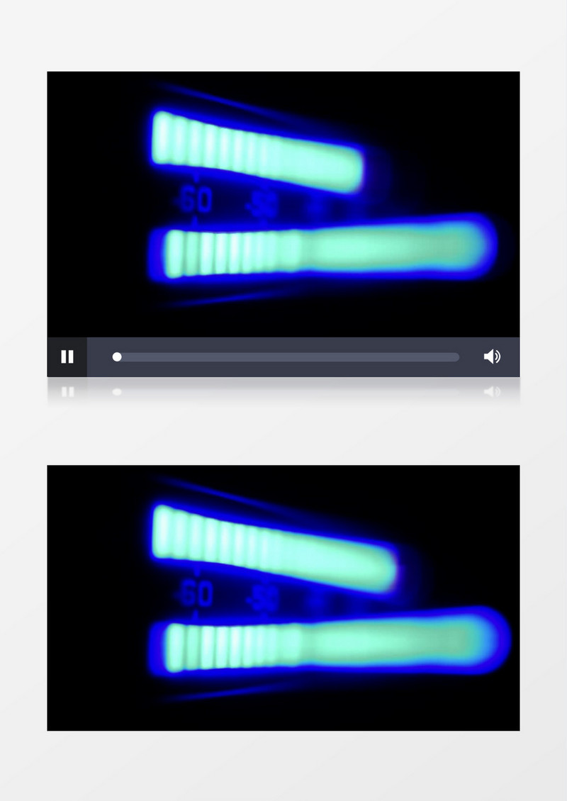 蓝色显示器抽象形状视频素材