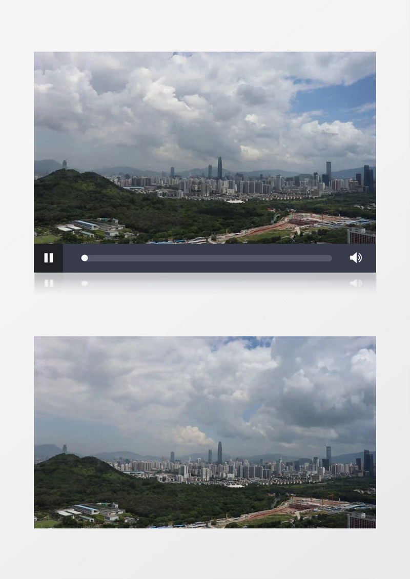高清实拍云卷云舒及美丽的城市景观实拍视频素材