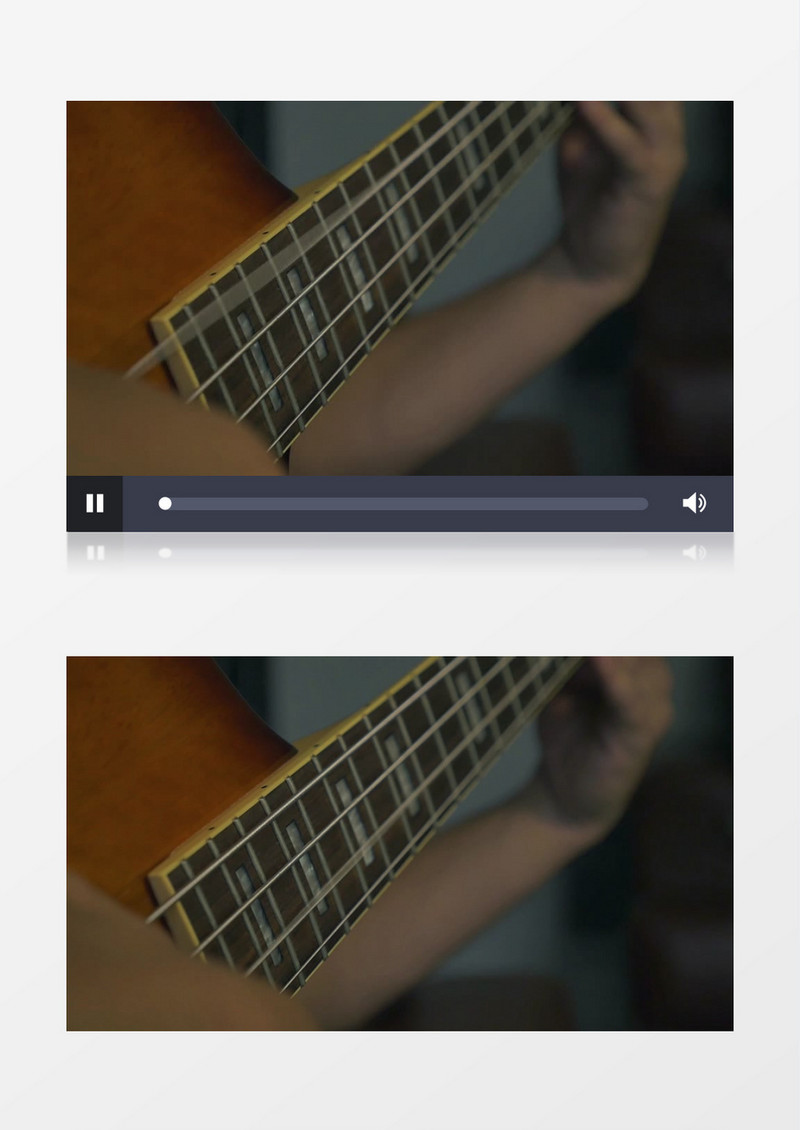 特写拍摄吉他手弹电吉他实拍视频素材