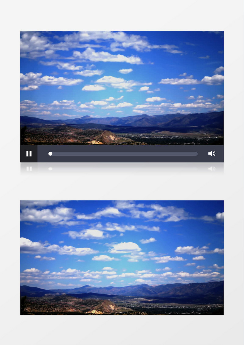 高清拍摄科罗拉多州蓝天白云实拍视频素材