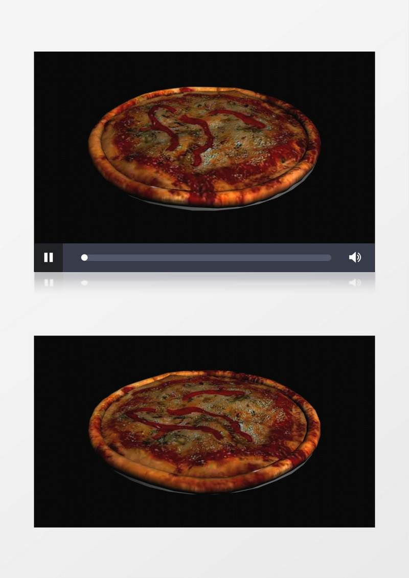 3D动画食物披萨馅饼运动视频素材