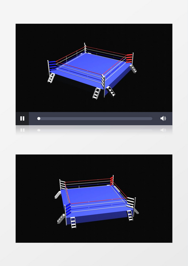 3D模拟拳击场地拳击场围栏动画效果视频素材