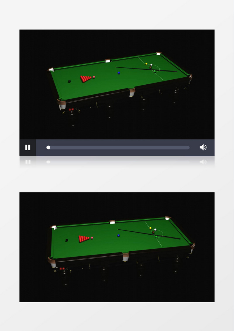 斯诺克桌球3D动画效果视频素材