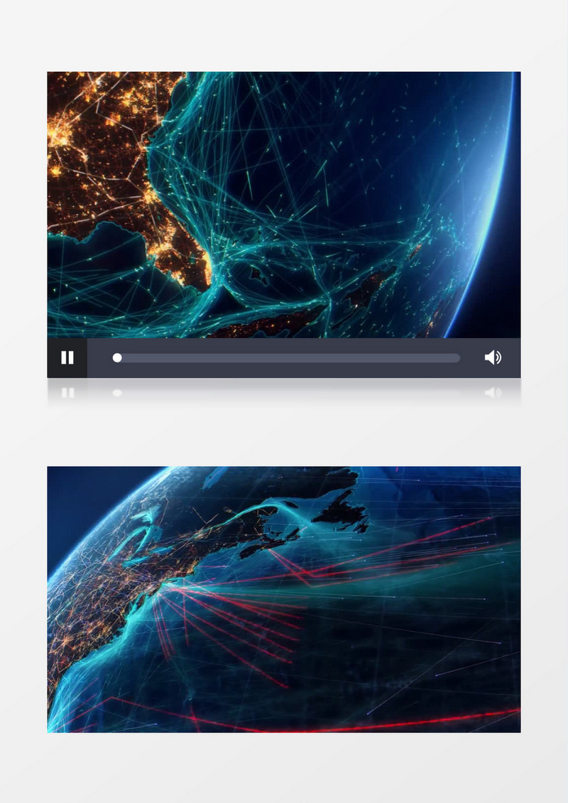 1080p全球大洲特效互连展示背景视频