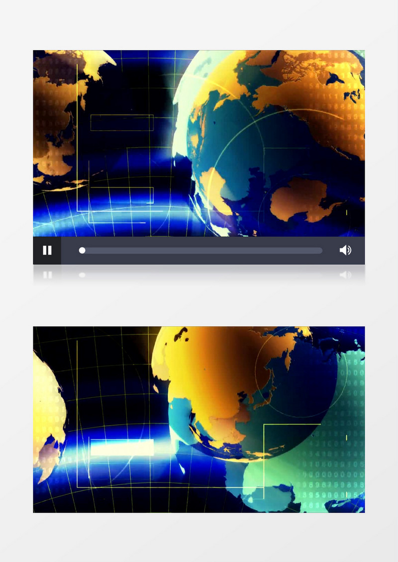 高清炫酷旋转地球图标数据展示背景视频