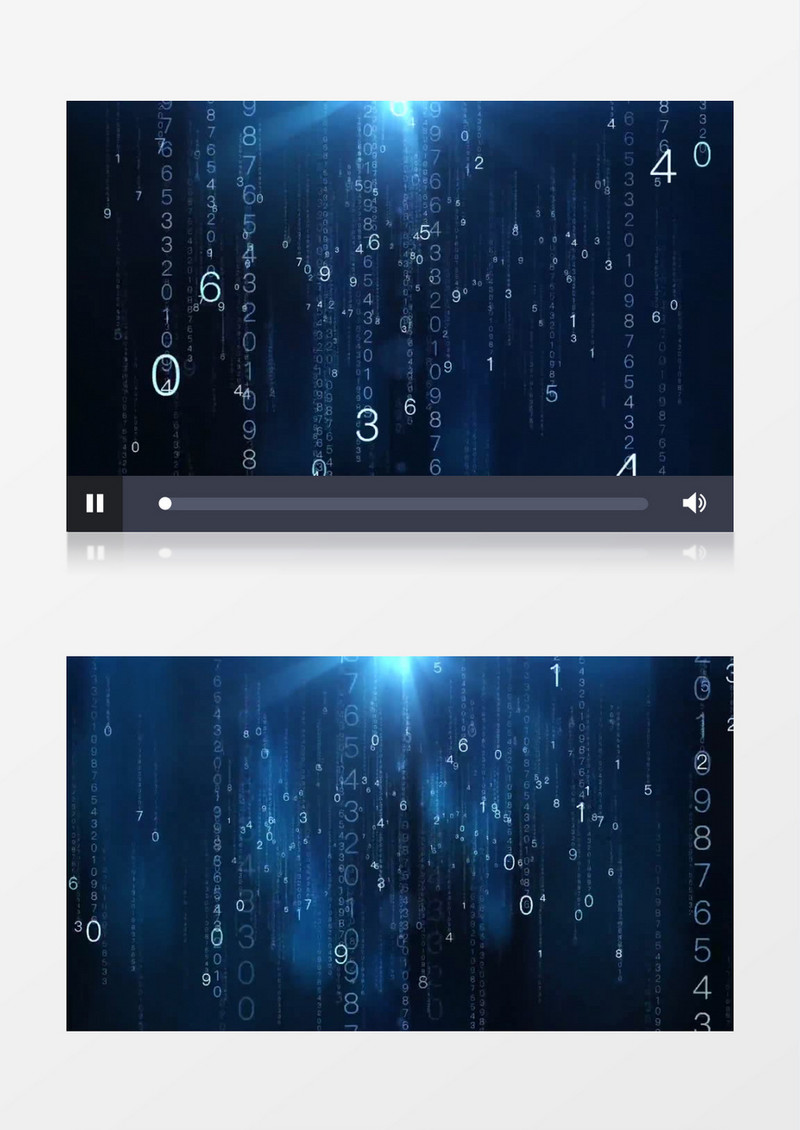 蓝调数字码流滚动科技感背景视频