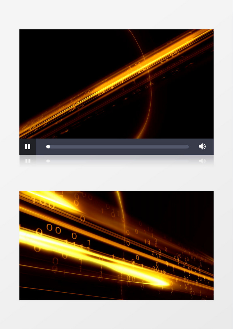 高清黄色线条光效数字码流滚动背景视频