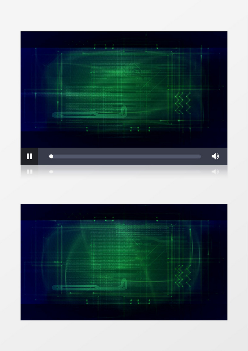 蓝绿色光效合成边框展示背景视频