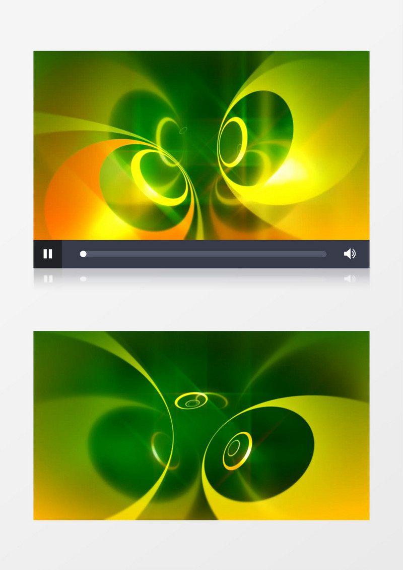 黄绿色圆环不断渐近变化背景视频素材