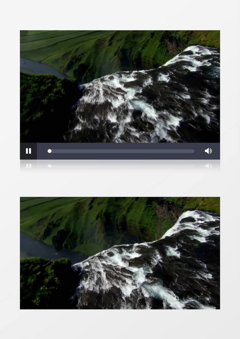 彩虹和壮阔悬崖瀑布高清实拍视频素材