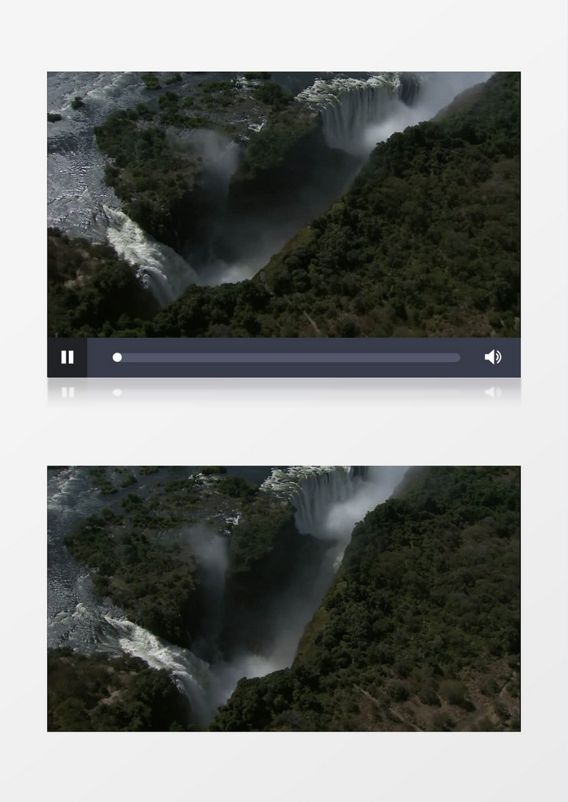 山岭悬崖森林瀑布高清实拍视频素材