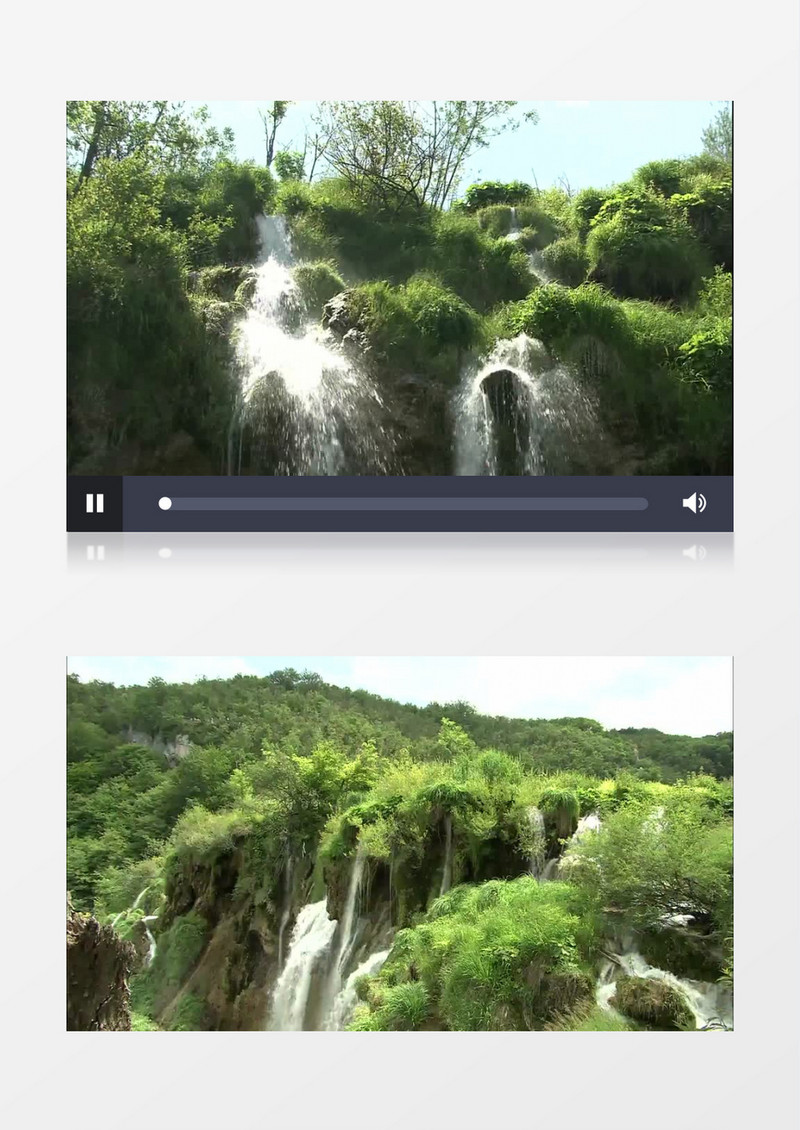 山谷急湍小瀑布高清实拍视频素材