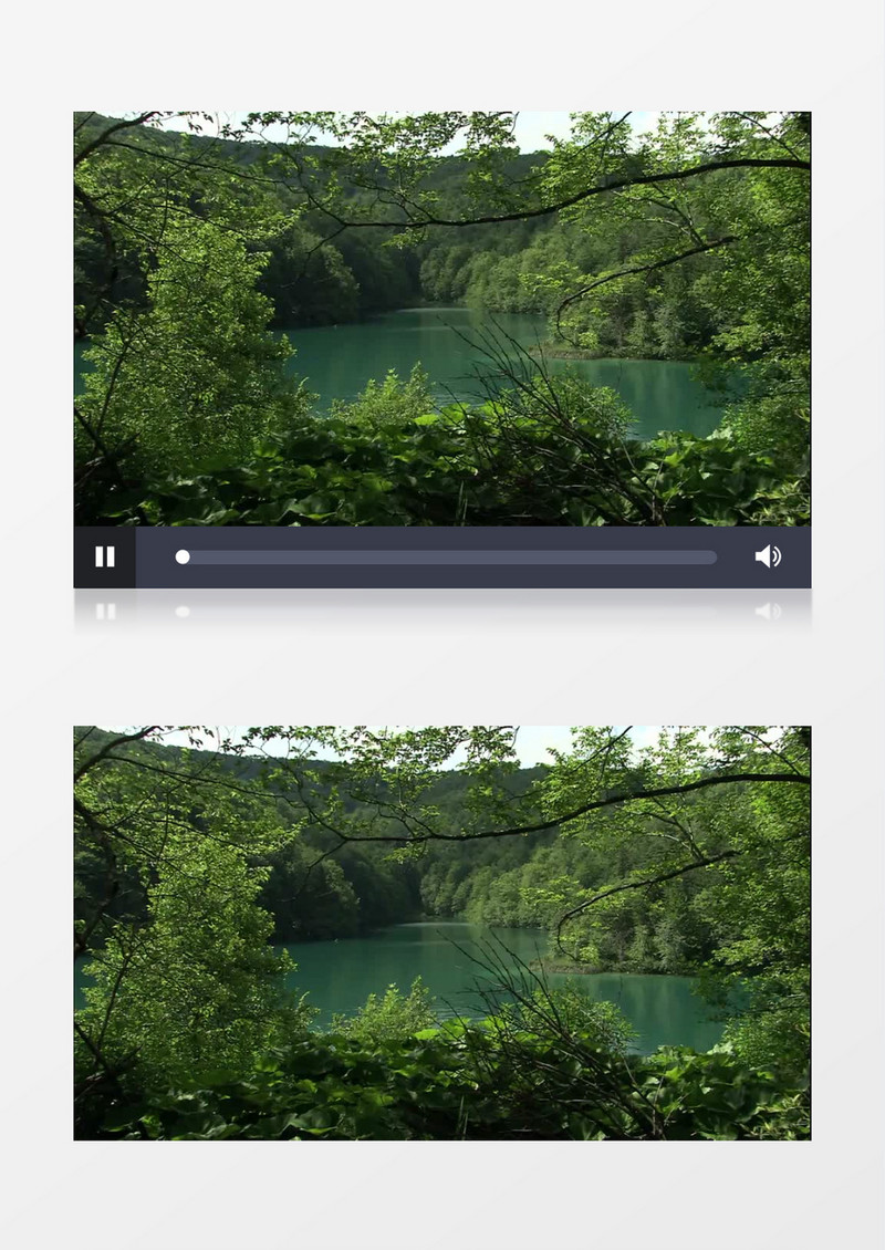 山间森林中的湖泊高清实拍视频素材
