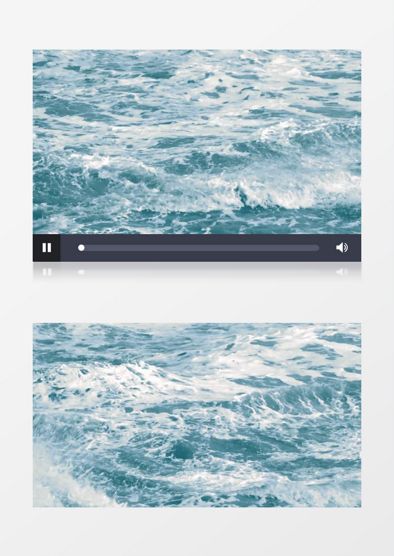 波涛汹涌的海面实拍视频素材