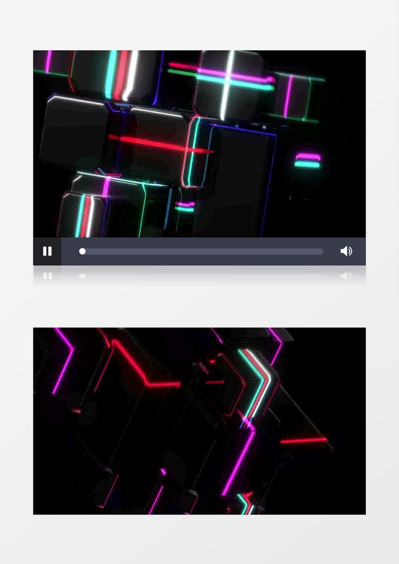红色线条光线LED舞台视频背景