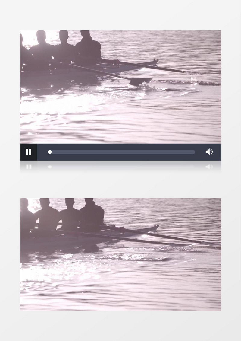 赛艇运动员训练实拍视频素材