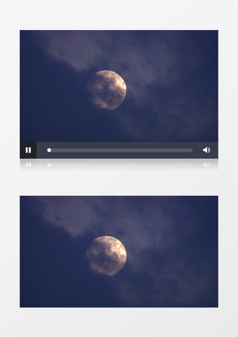 多云飘过的月亮实拍视频素材