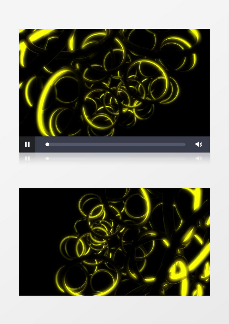 黄色圆环动态旋转视频背景