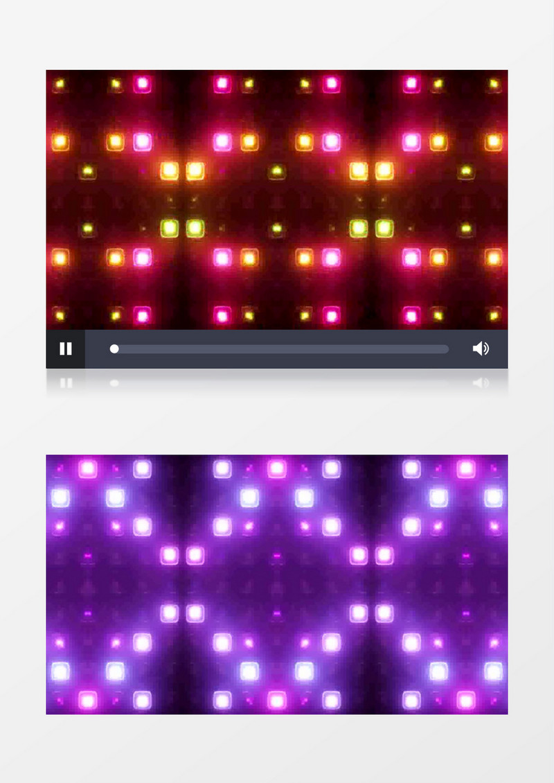 多彩正方形发光斑点视频背景