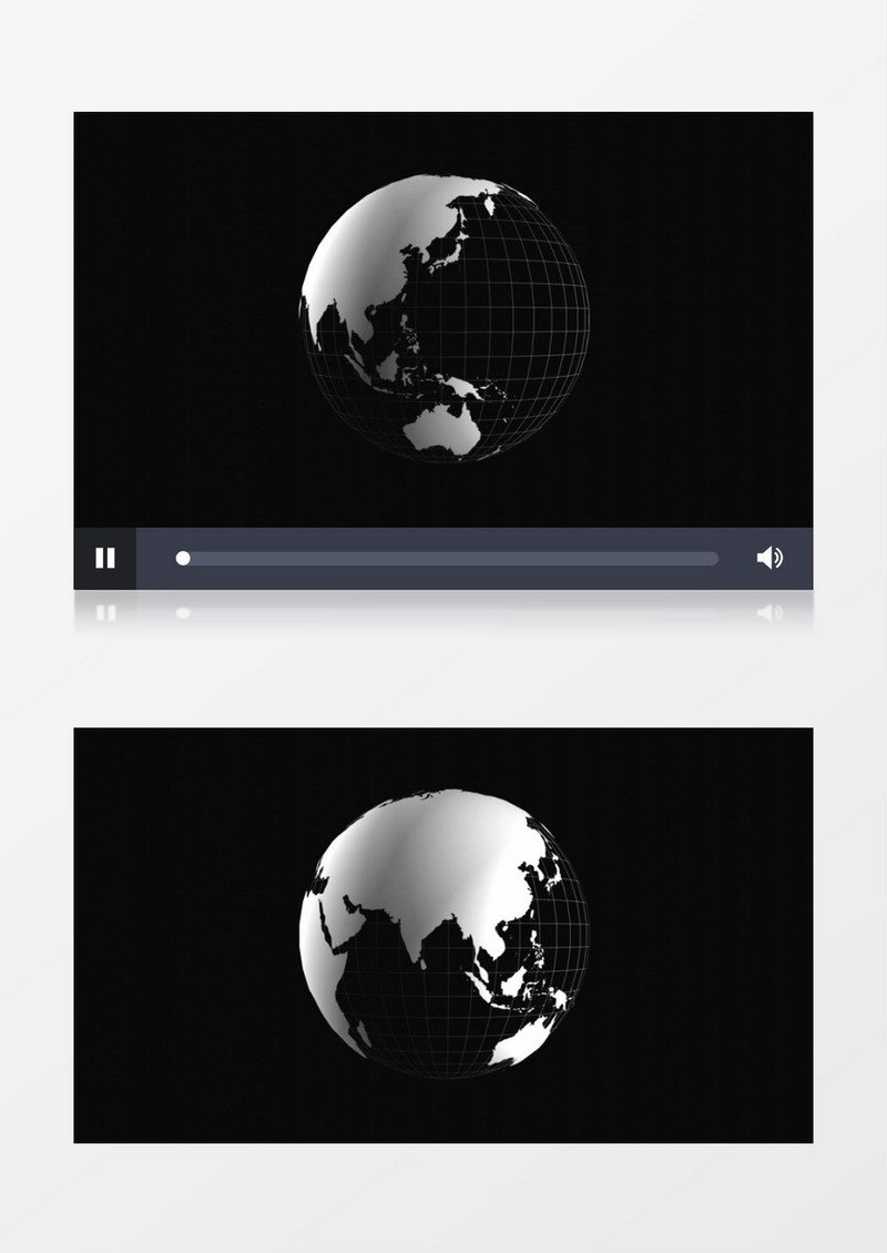 3D动画动态旋转黑色球体视频素材