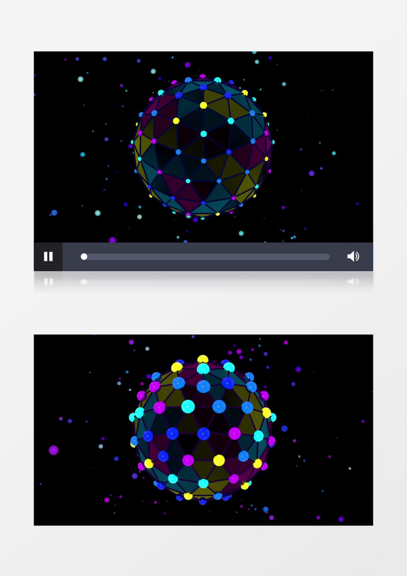 3D圆圈立体动感夜店背景视频
