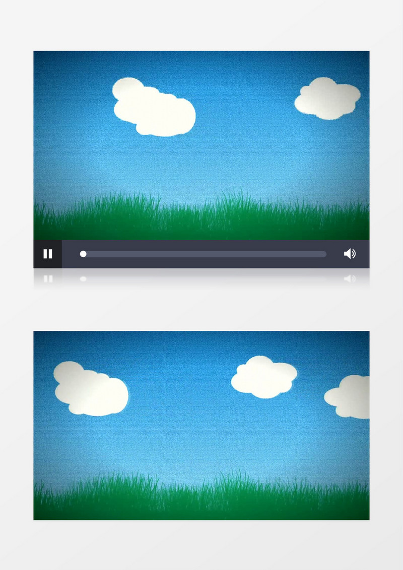 动画夏季纹理背景白云飘飘视频素材