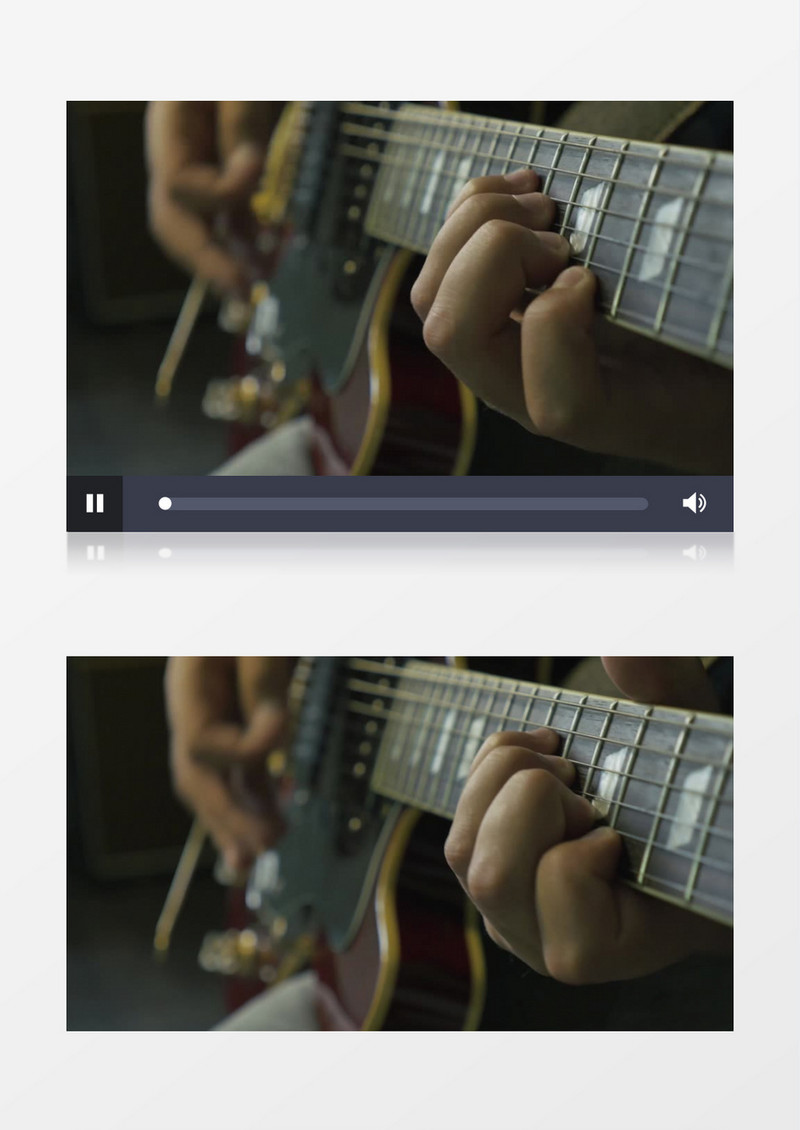 特写拍摄音乐家指弹电吉他实拍视频素材