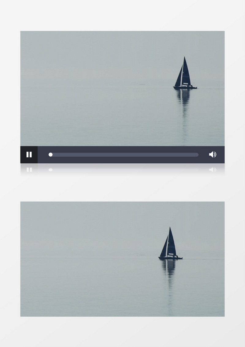 河流水库海洋上运动的帆船实拍视频素材