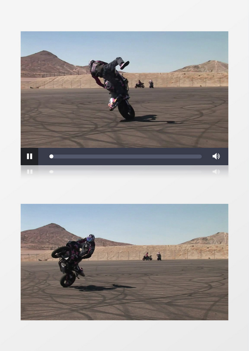赛车手摩托车特技高清实拍视频素材