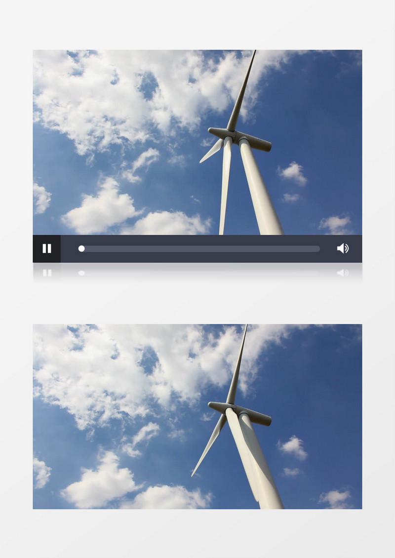 云彩风力发电实拍视频素材