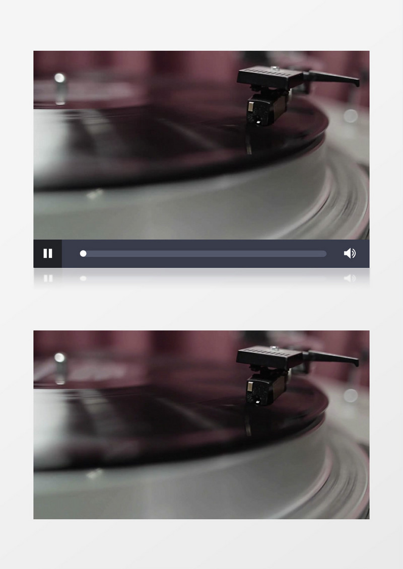 特写拍摄古老的留声机播放音乐磁盘转动实拍视频素材
