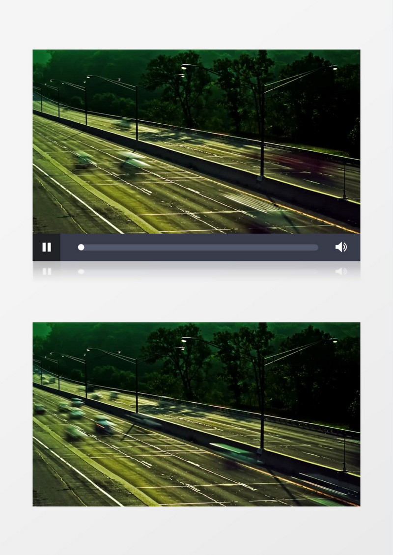 黄昏高速公路车辆穿行实拍视频素材