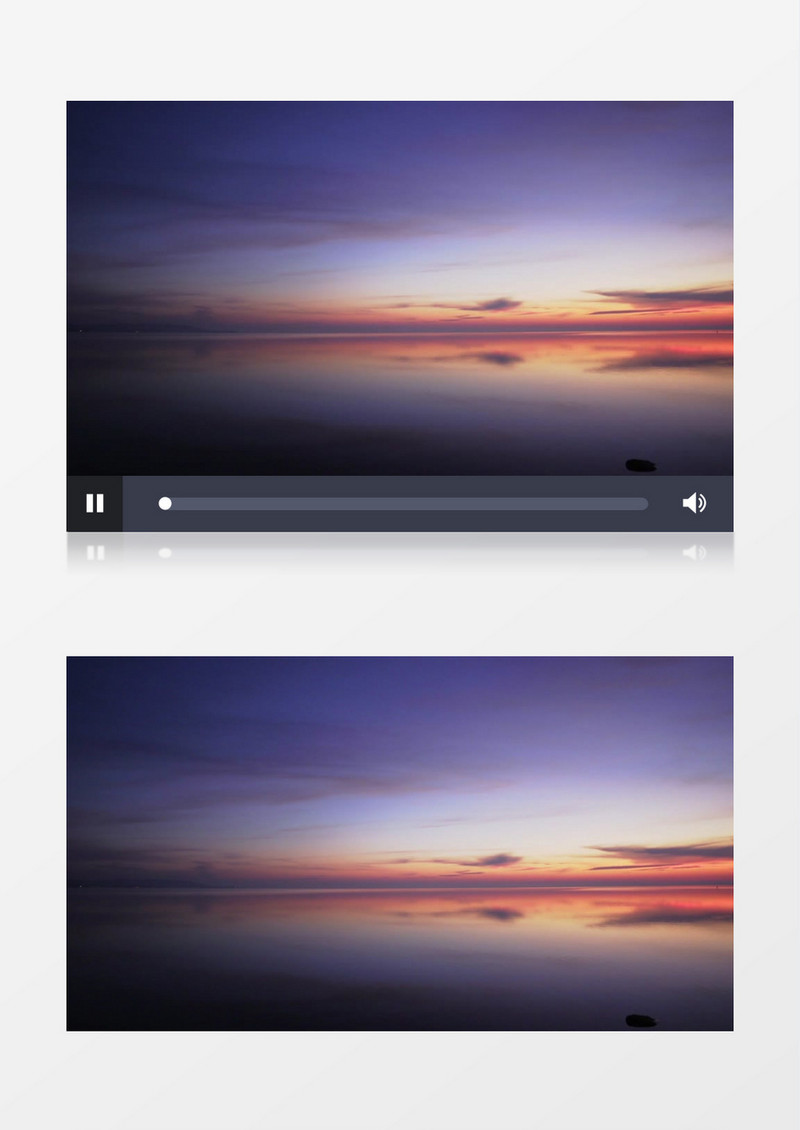 傍晚黄昏落日宁静的海岸线实拍视频素材