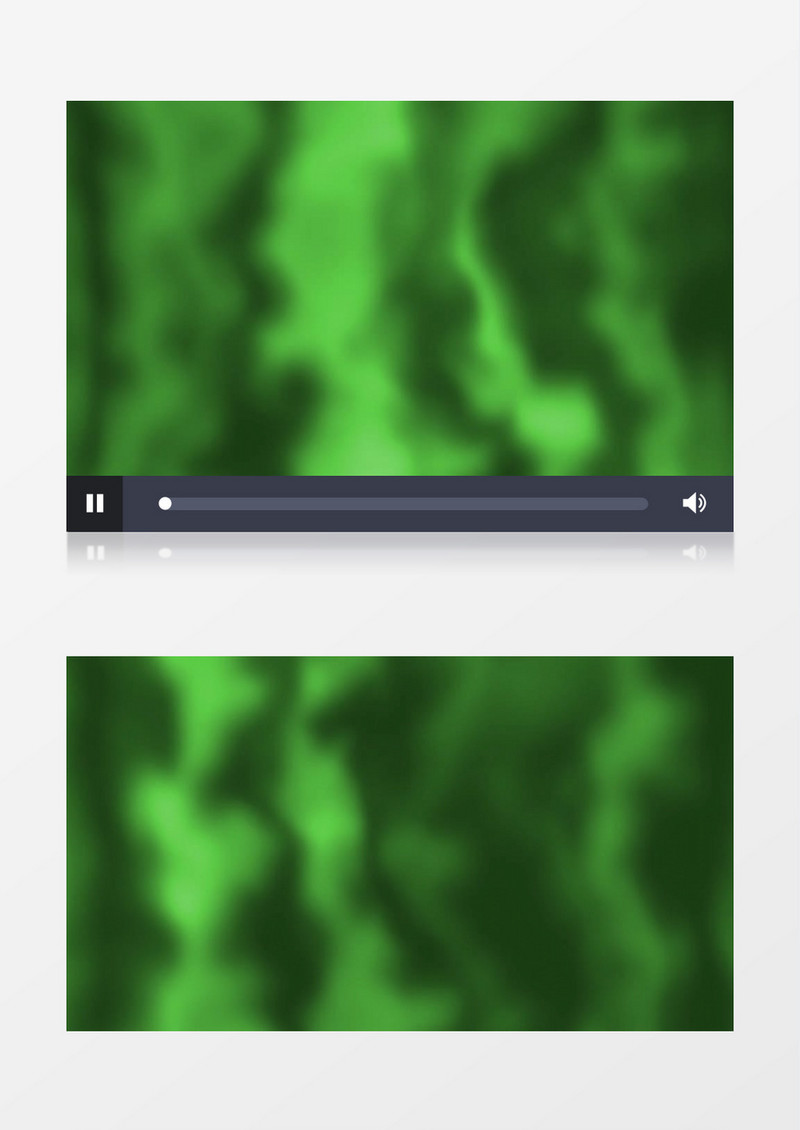 动画抽象模糊的绿色形状变幻视频素材