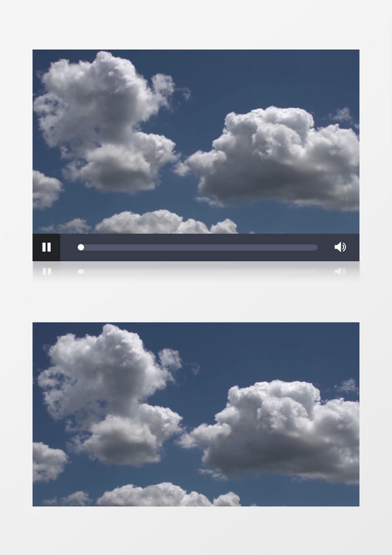 特写夏天多云蔚蓝的天空实拍视频素材