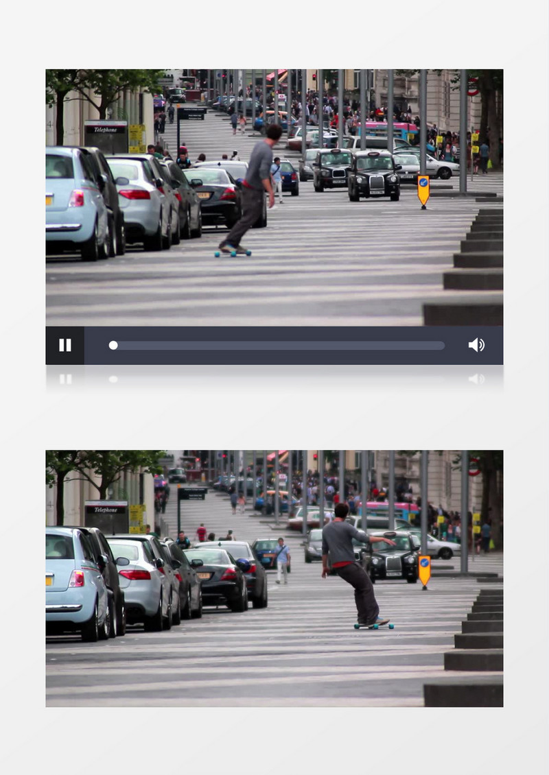 车辆出租车街道行驶实拍视频素材