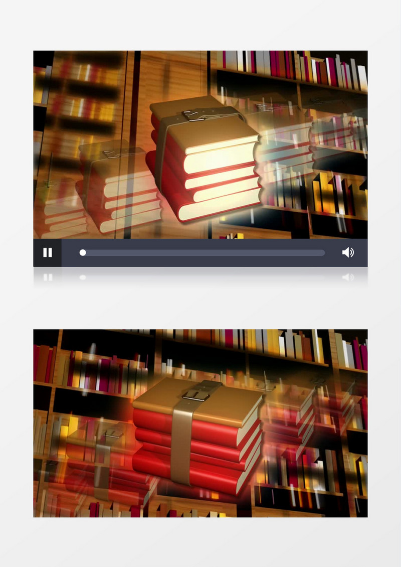 图书馆书本的畅飞视频素材