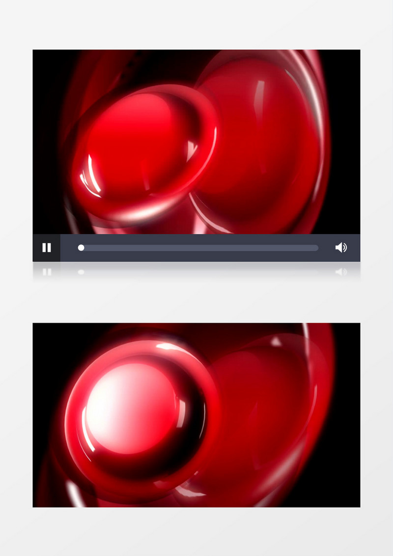 转动的红色类外星人物体视频素材
