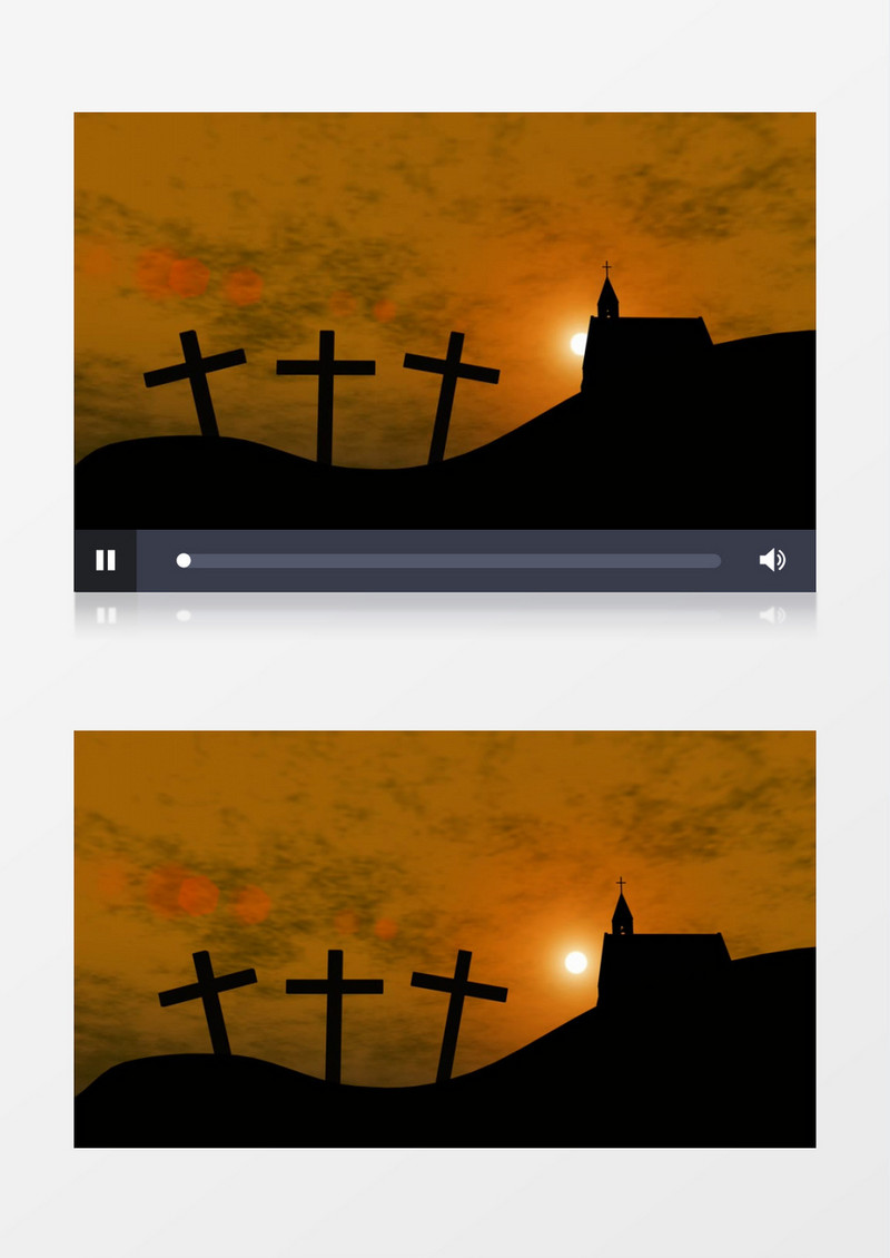 黄昏下的十字架视频素材