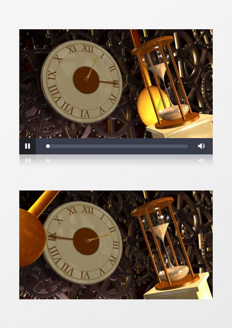 钟表与沙漏背景视频素材