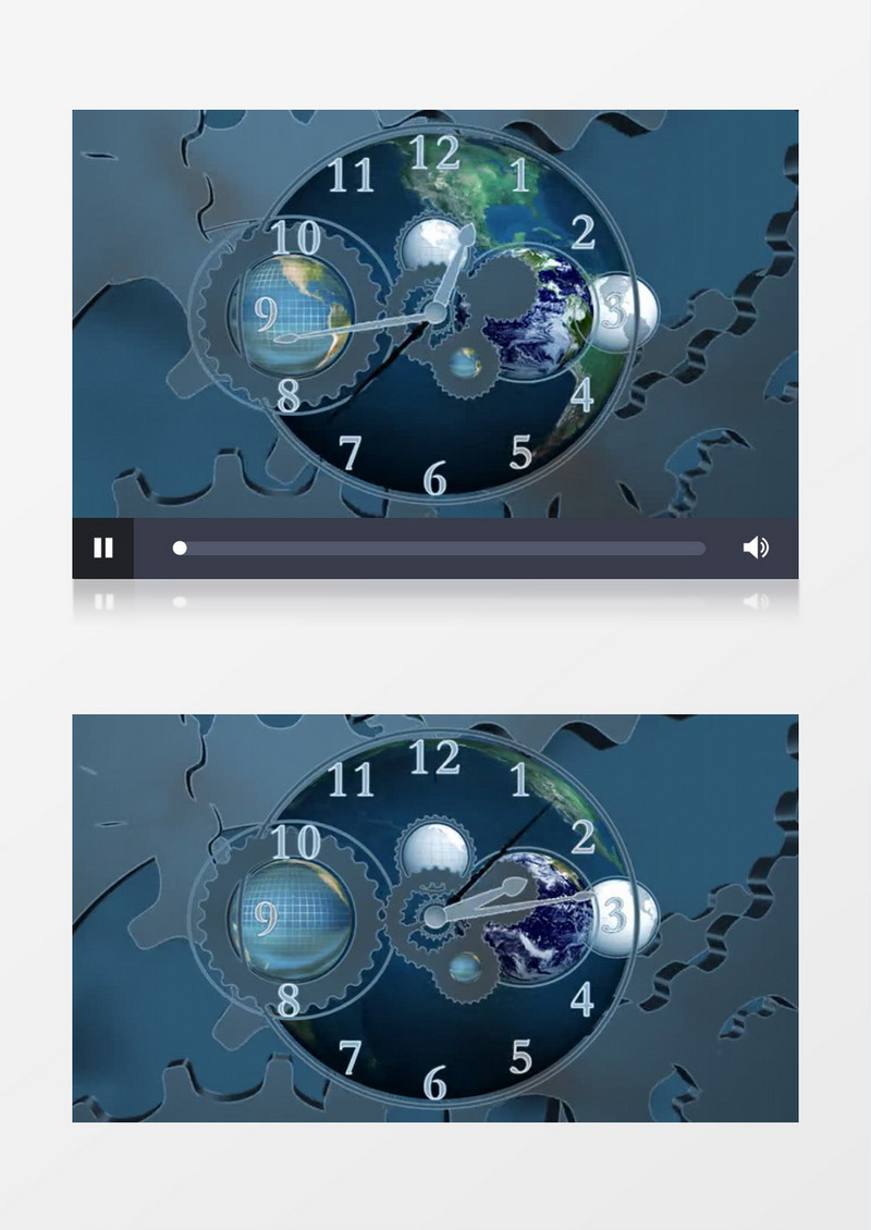 地球创意挂钟背景视频素材