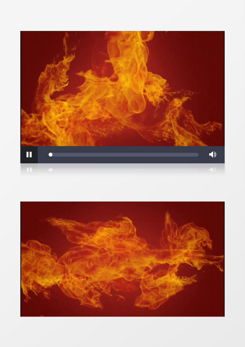 跳跃飘逸狂舞通红的火焰背景视频
