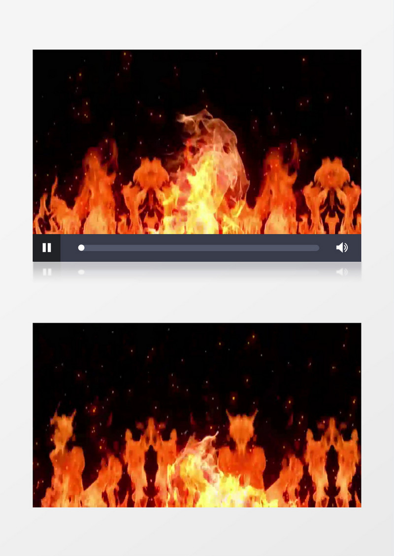 火星四溅的跳动的赤红火焰背景视频 