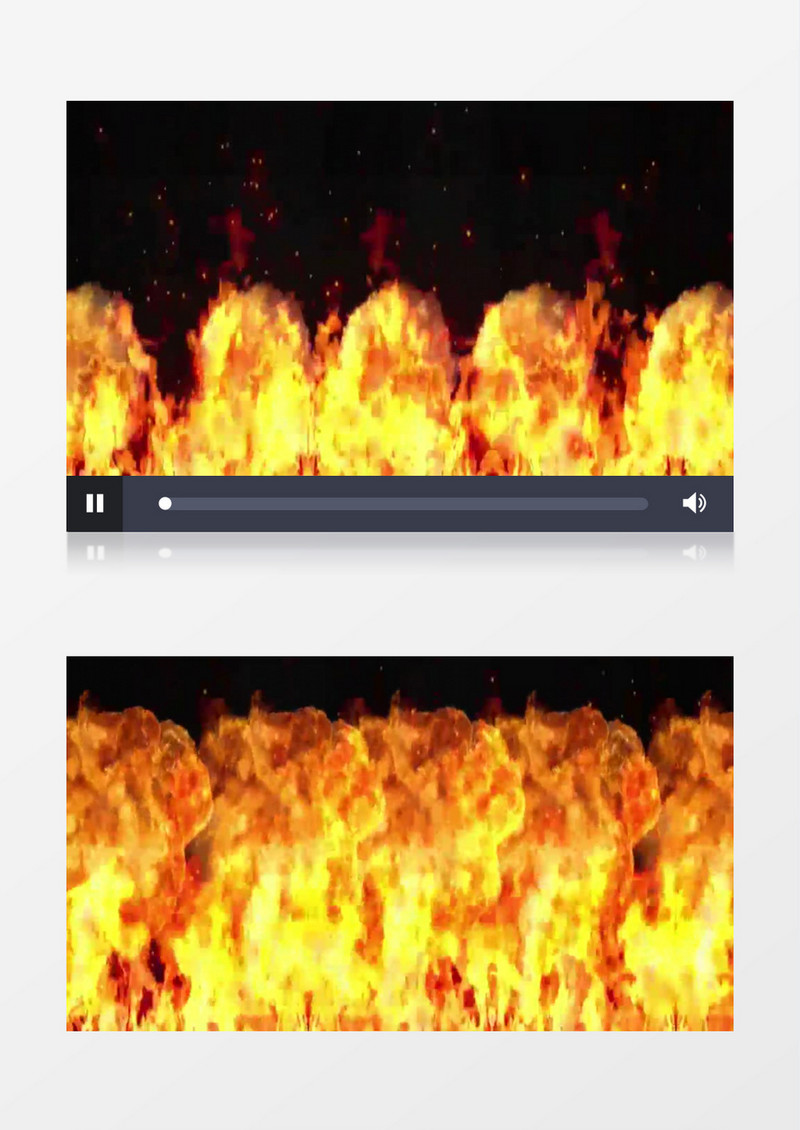 熊熊燃烧的赤红火焰背景视频